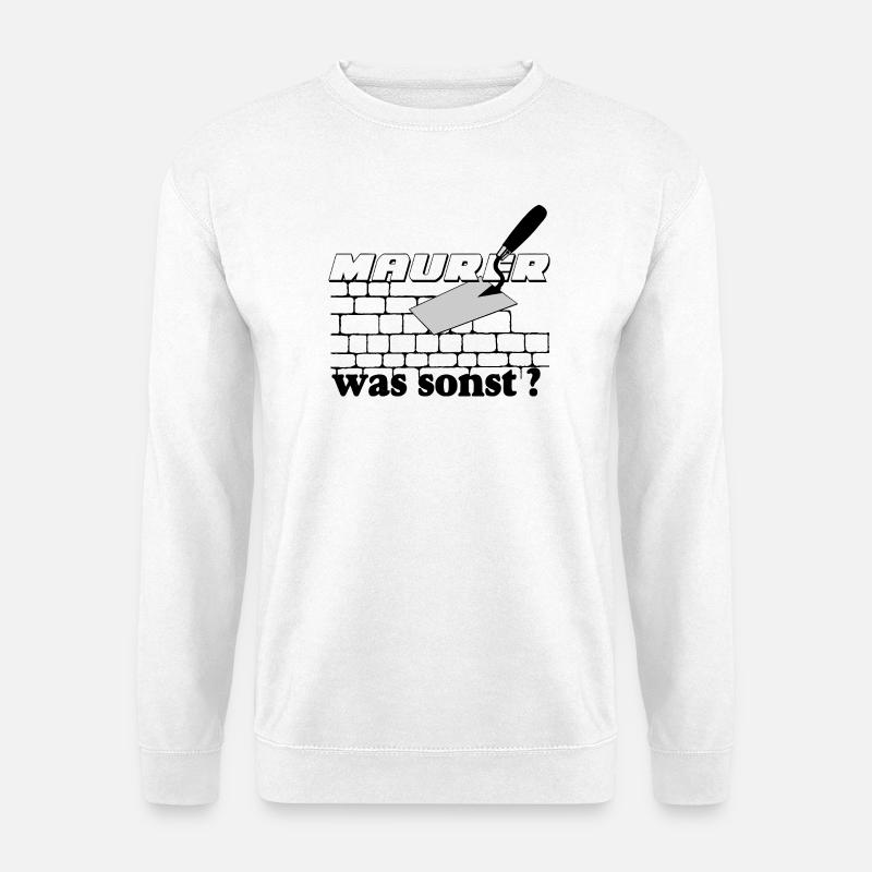 Masonry Construction Logo - Unisex Sweatshirt - white