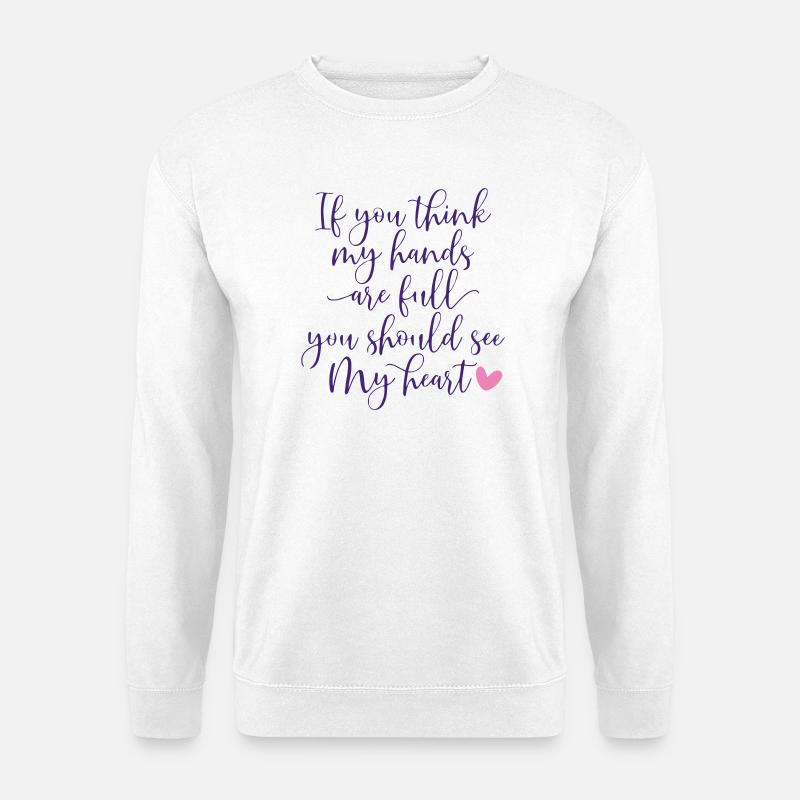 Inspirierendes handschriftliches Zitat-Design - Unisex Pullover - Weiß