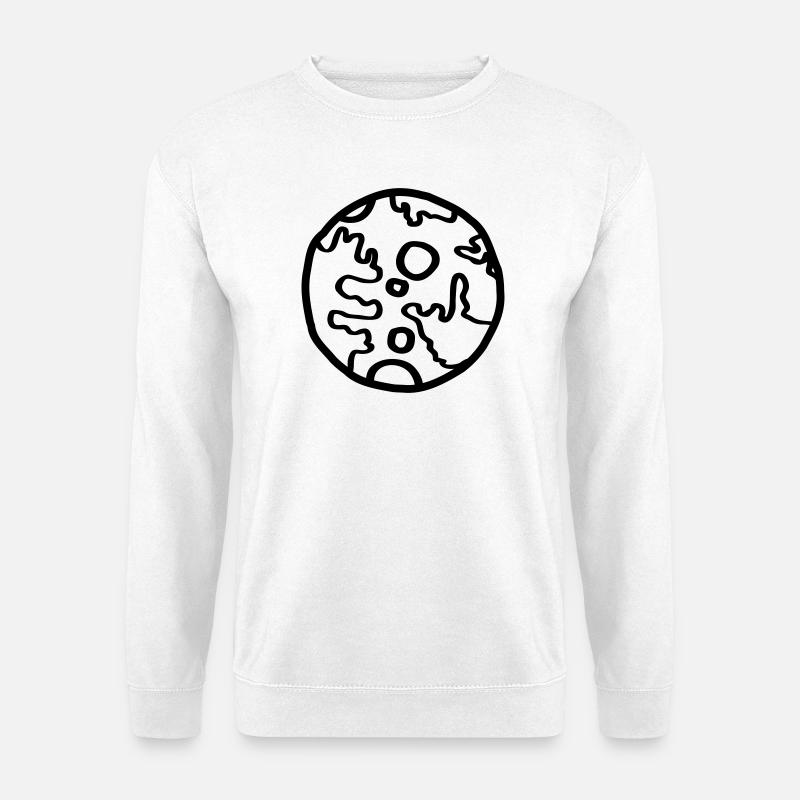 Planet Space Doodle Simple - Unisex Sweatshirt - white