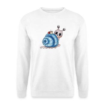 schneckenhaus blau - Unisex Pullover - Weiß - Vorne