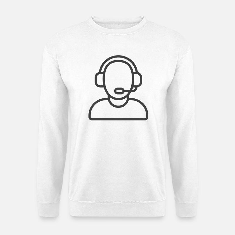 Help Desk Support icon logo - Unisex Sweatshirt - white