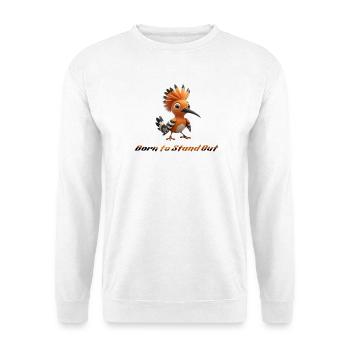 Cute Cartoon Bird - Funny Orange Forest Friend - Unisex Sweatshirt - white - Front