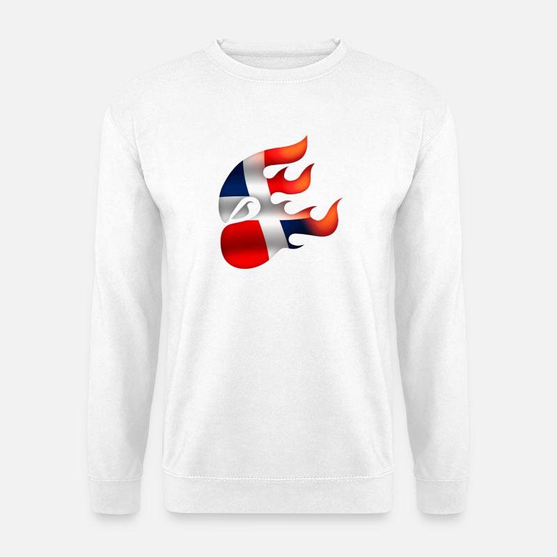 Flagge der Dominikanischen Republik - Unisex Pullover - Weiß