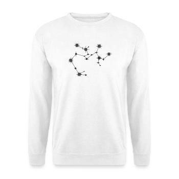 Sagittaire Constellation d’étoiles Zodiaque Noir et gris - Sweat-shirt Unisexe - blanc - Devant
