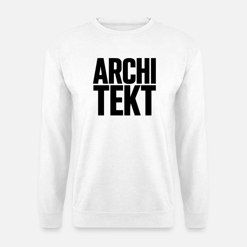 Architekt Schriftzug gestapelt - Unisex Pullover - Weiß