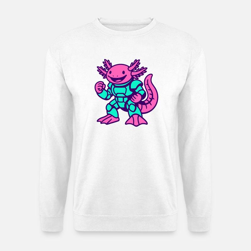 Axolotl Hero - Unisex Pullover - Weiß