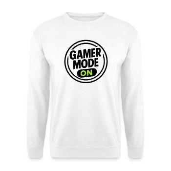 Gamer Mode ON – T-shirt gaming fluo - Sweat-shirt Unisexe - blanc - Devant