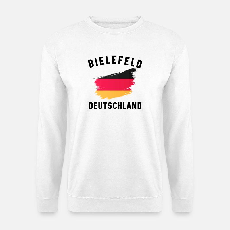 Deutsche Flagge künstlerischer Pinselstrich - Unisex Pullover - Weiß