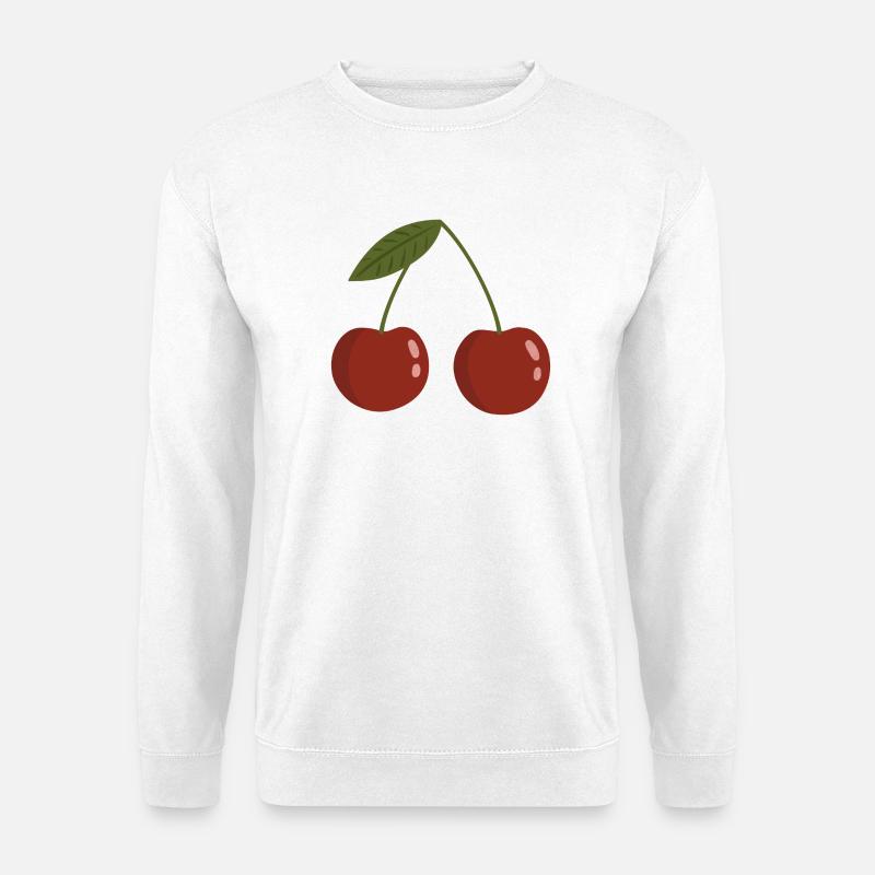Lebendiges Kirsch-Paar-Design - Unisex Pullover - Weiß
