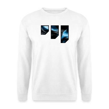 Fließendes Blau Schwarz Abstraktes Muster - Unisex Pullover - Weiß - Vorne
