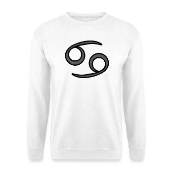 Cancer Zodiac Sign Symbol Black & Gray - Unisex Sweatshirt - white - Front