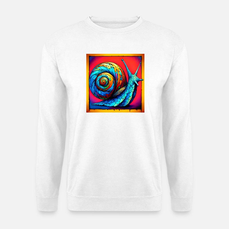 Schnecke - Unisex Pullover - Weiß