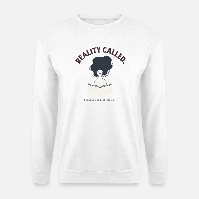 Prioritäten: Bücher - Unisex Pullover - Weiß