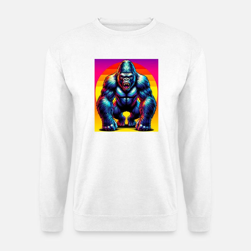 Gorilla - Unisex Pullover - Weiß