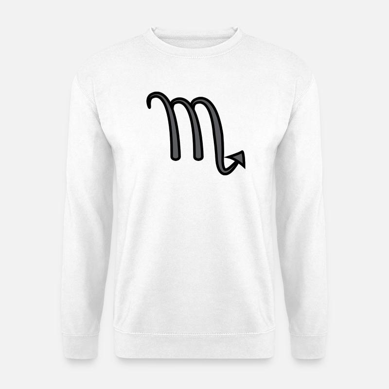 Skorpion Sternzeichen Symbol Schwarz & Grau - Unisex Pullover - Weiß