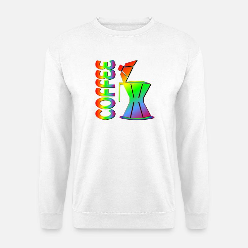 RAINBOW PRIDE KAFFEE ESPRESSO - Unisex Pullover - Weiß