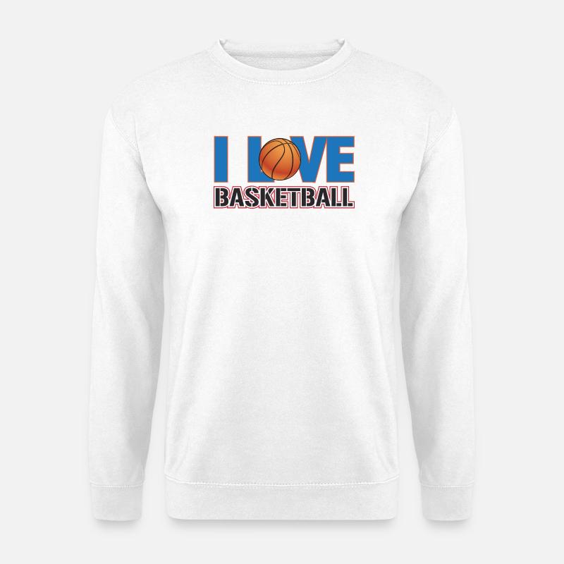 Ich liebe Basketball - Unisex Pullover - Weiß