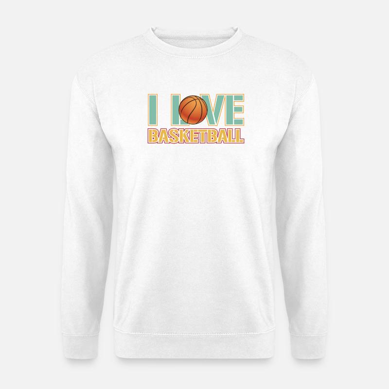 Ich liebe Basketball - Unisex Pullover - Weiß