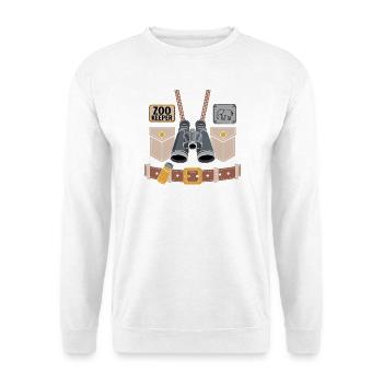 Zoo Keeper Binoculars T-Shirt Design - Unisex Sweatshirt - white - Front