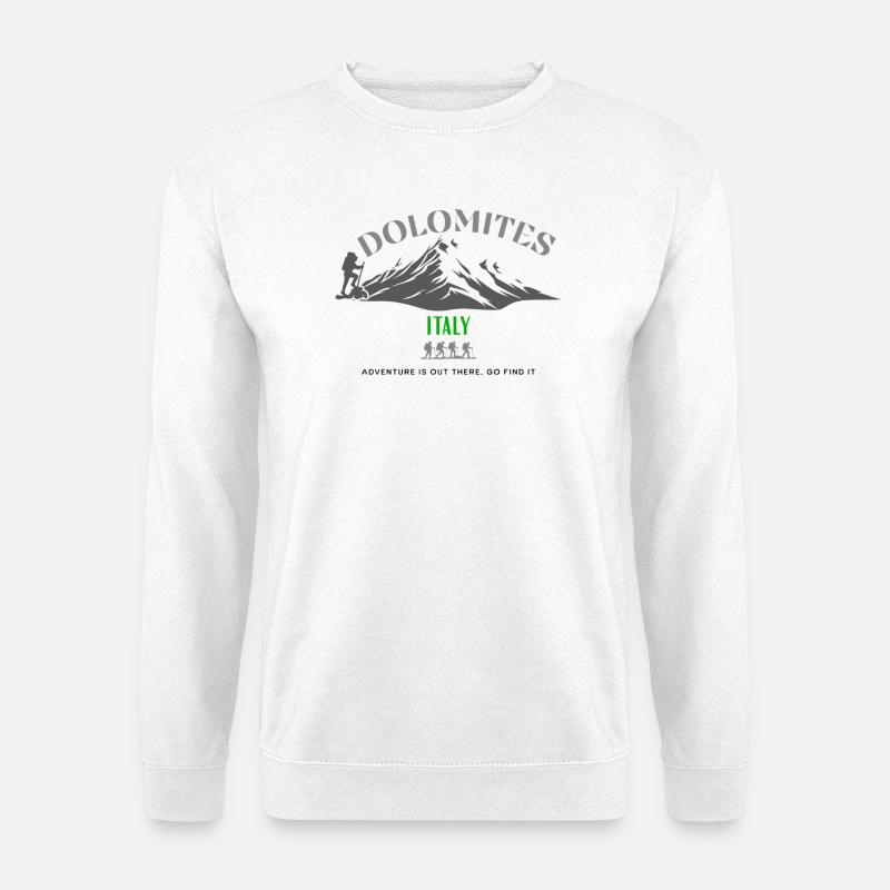 Monti Dolomiti Wanderer Italien - Unisex Pullover - Weiß