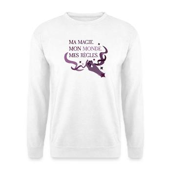 Meine Magie. Meine Welt. Meine Regeln. - Unisex Pullover - Weiß - Vorne