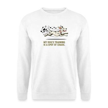 L’éducation de mon chien est un peu chaotique - Sweat-shirt Unisexe - blanc - Devant