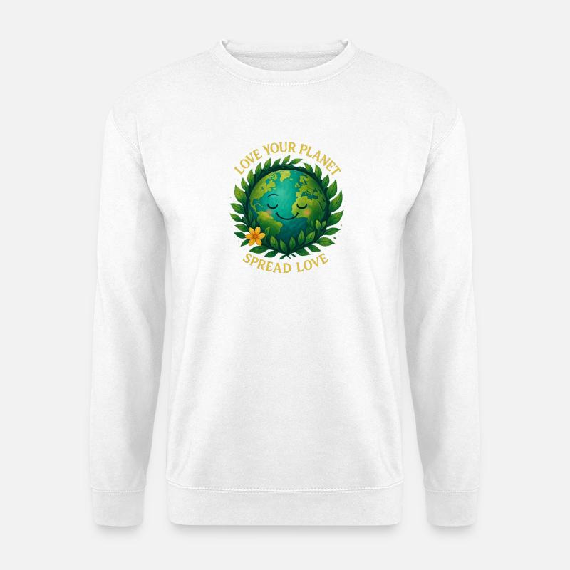 Liebe deinen Planeten - Unisex Pullover - Weiß