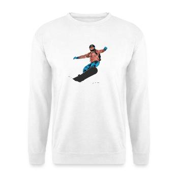 Snowboarding - Unisex Pullover - Weiß - Vorne