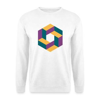 Abstrakte geometrische Kontur in Pastellfarben - Unisex Pullover - Weiß - Vorne