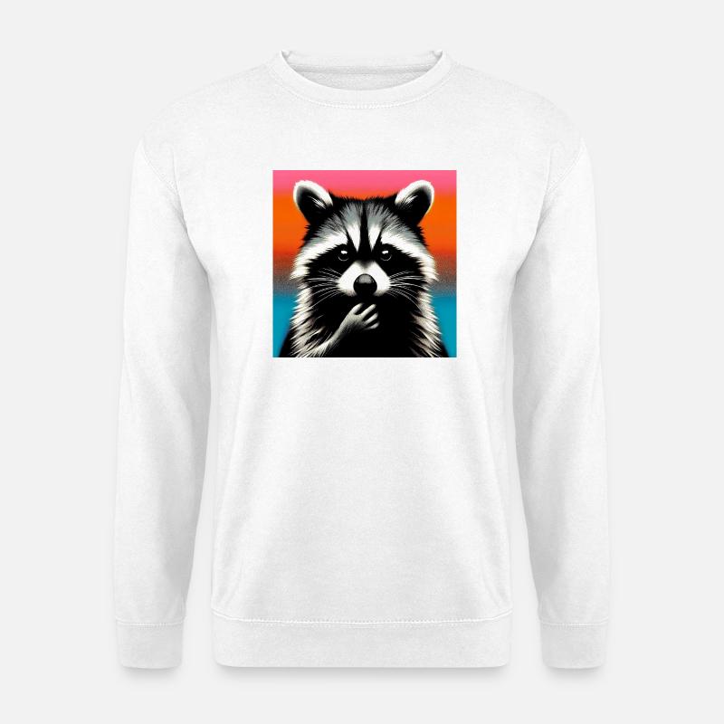 Waschbär - Unisex Pullover - Weiß