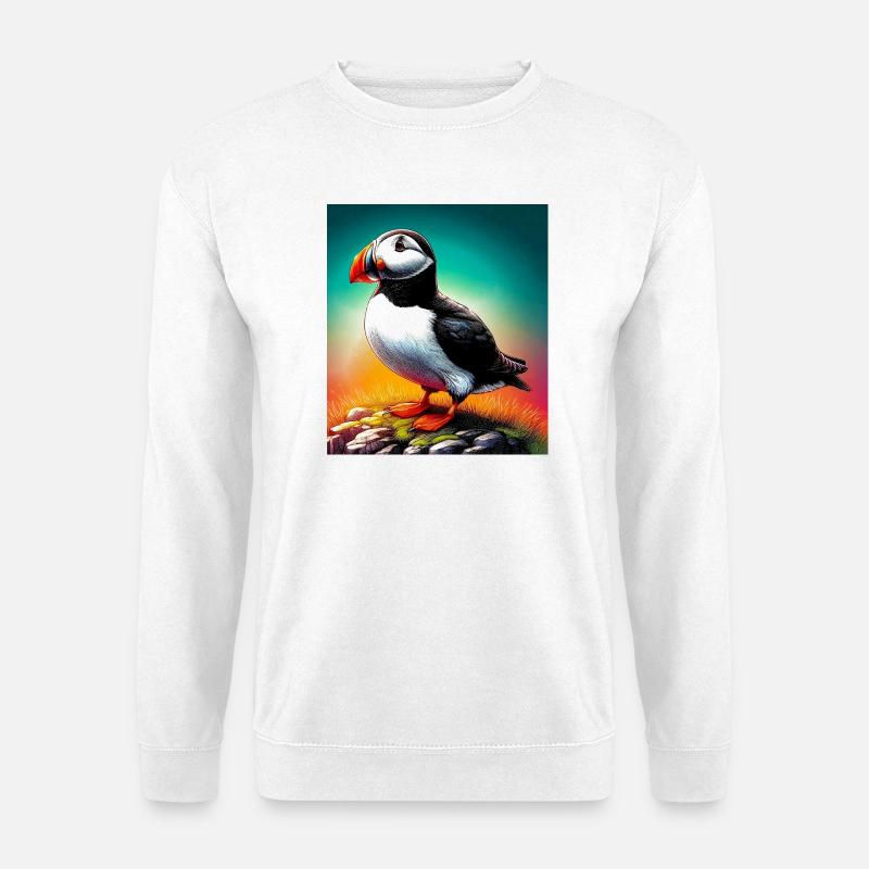 Papageitaucher - Unisex Pullover - Weiß