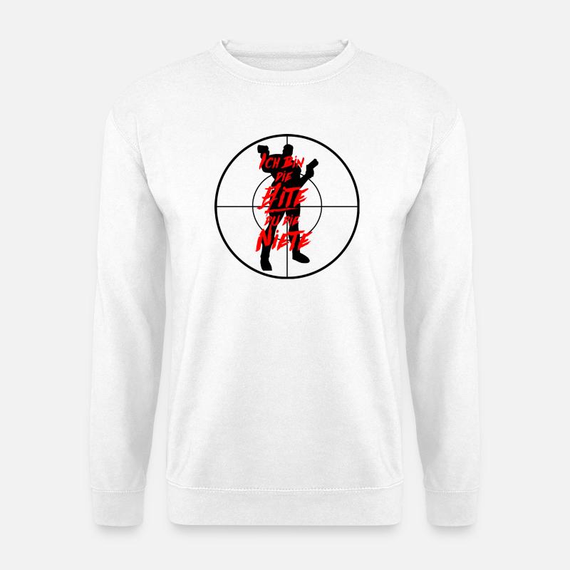  Gamer Elite du Niete Spruch - Unisex Pullover - Weiß