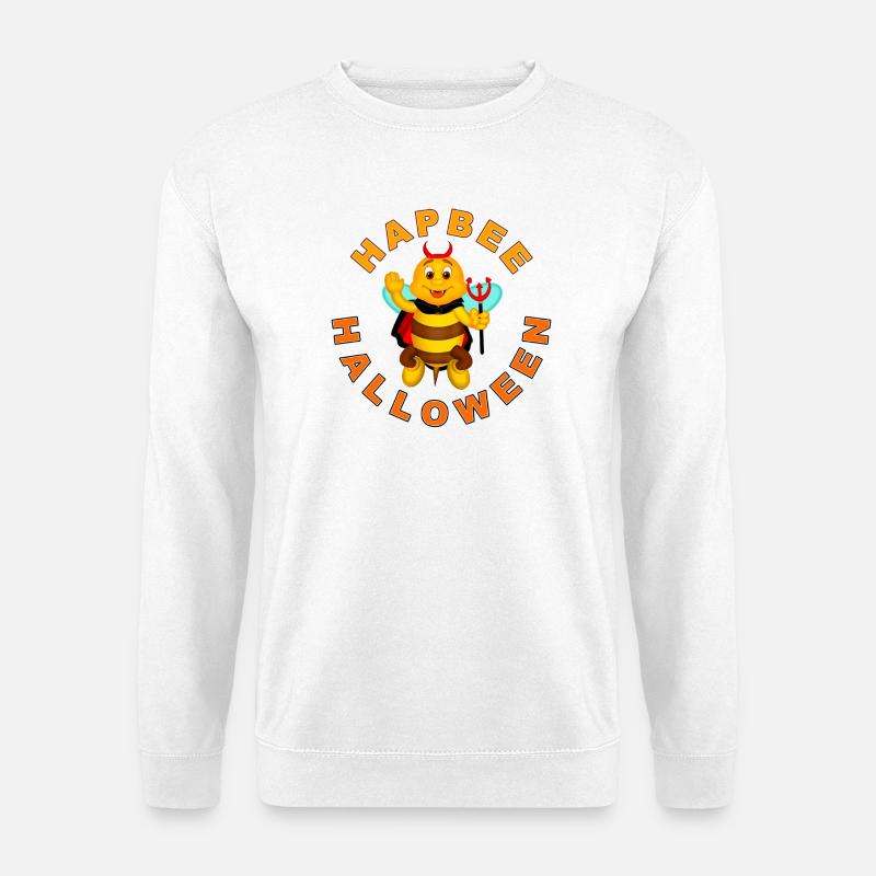 HAPBEE Halloween with text 2 - Unisex Sweatshirt - white