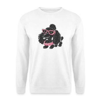 Drôle de caniche - Sweat-shirt Unisexe - blanc - Devant
