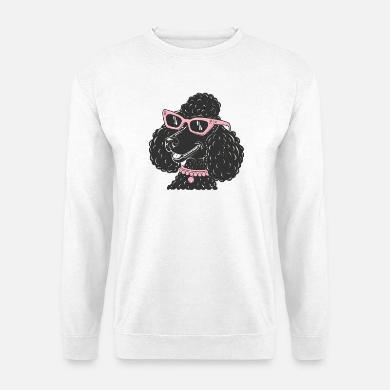 Lustiger Pudel - Unisex Pullover - Weiß