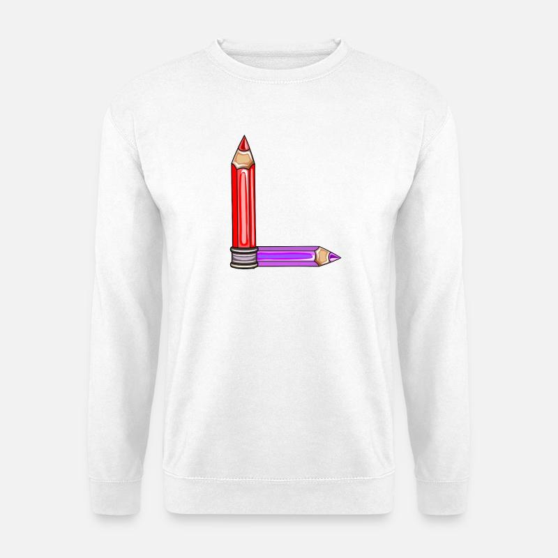 BUCHSTABE L NAME - Unisex Pullover - Weiß