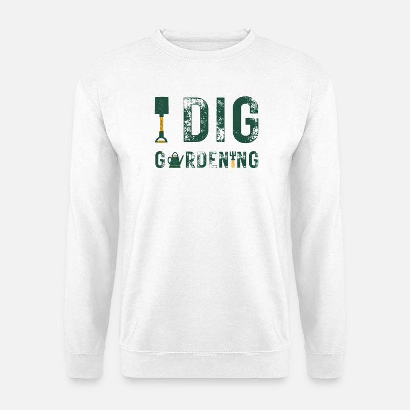 Gartenfreund Hundemotiv - Unisex Pullover - Weiß