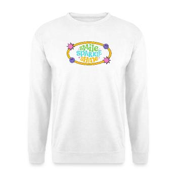Colourful Retro Smile Text Design - Unisex Sweatshirt - white - Front