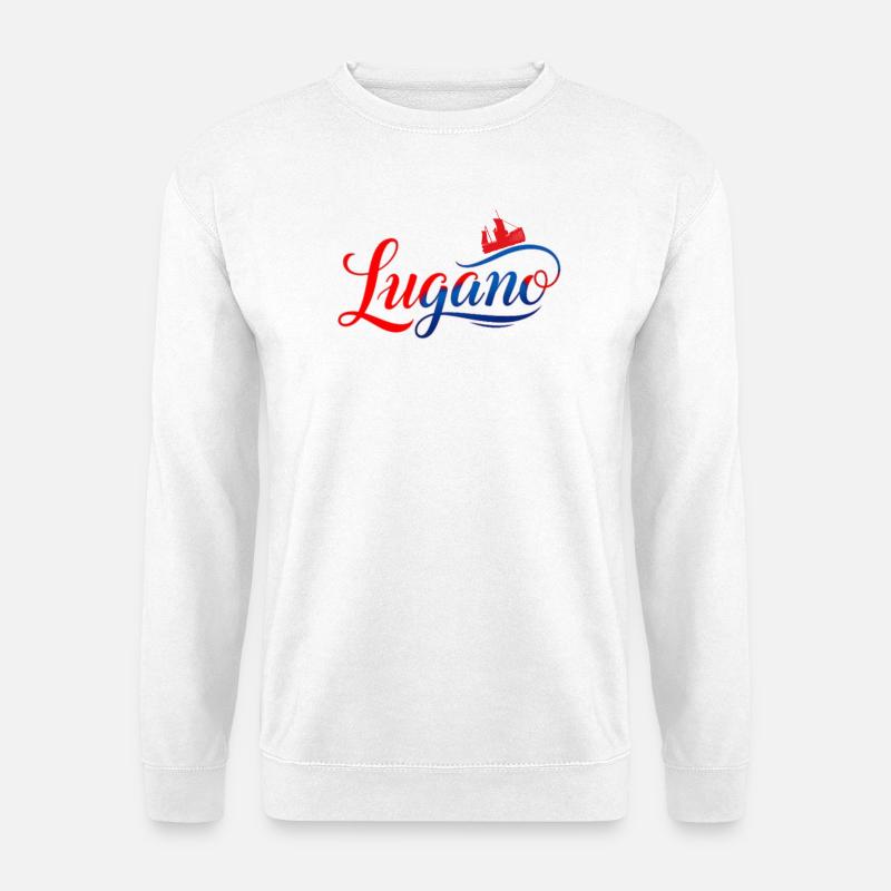 Lugano Schriftzug - Unisex Pullover - Weiß