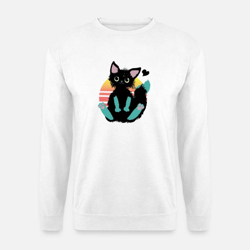 kritzelkatze - Unisex Pullover - Weiß