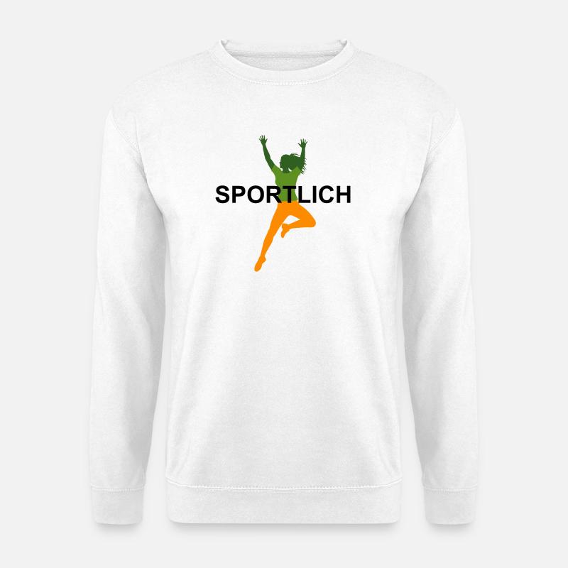 Lebendige sportliche Frau Illustration - Unisex Pullover - Weiß