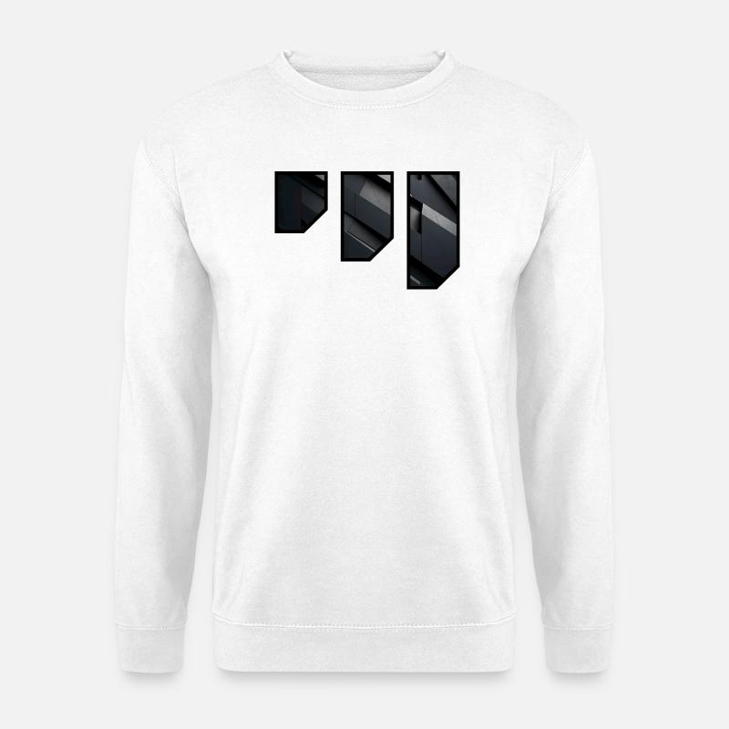 Geometric Dark Facade Pattern - Unisex Sweatshirt - white