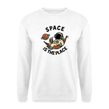 Space Explorer Astronaut Relaxing Design - Unisex Sweatshirt - white - Front