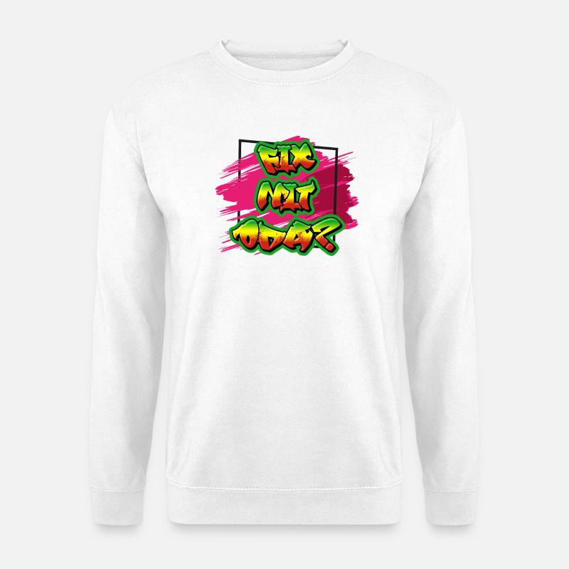 Graffiti Inspired Paint Sprayer Design, Dialect - Unisex Sweatshirt - white