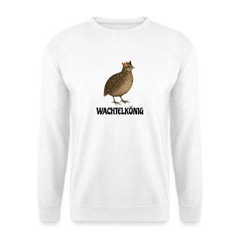 Imprimé râle des genêts - Sweat-shirt Unisexe - blanc - Devant