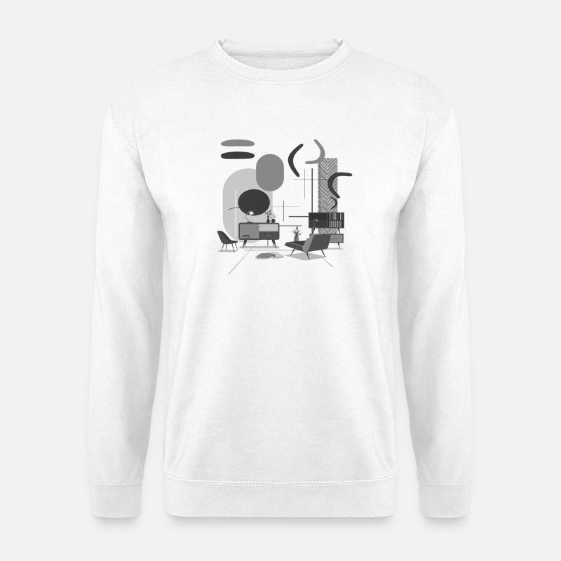 Abstrakte geometrische Wandkunst - Unisex Pullover - Weiß