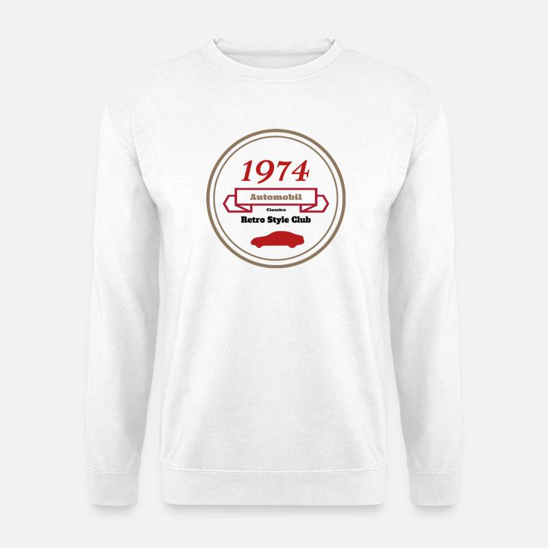 Retrodesign Motor Club 1 - Unisex Pullover - Weiß