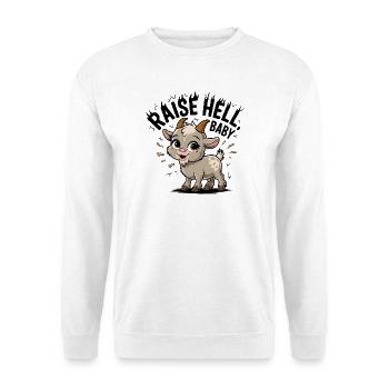 Cuddly baby goat motif.Raise Hell - Unisex Sweatshirt - white - Front