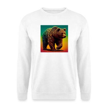 ours - Sweat-shirt Unisexe - blanc - Devant