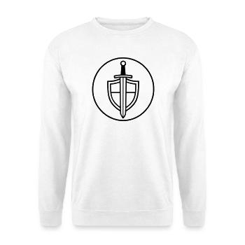 Épée et bouclier - Sweat-shirt Unisexe - blanc - Devant